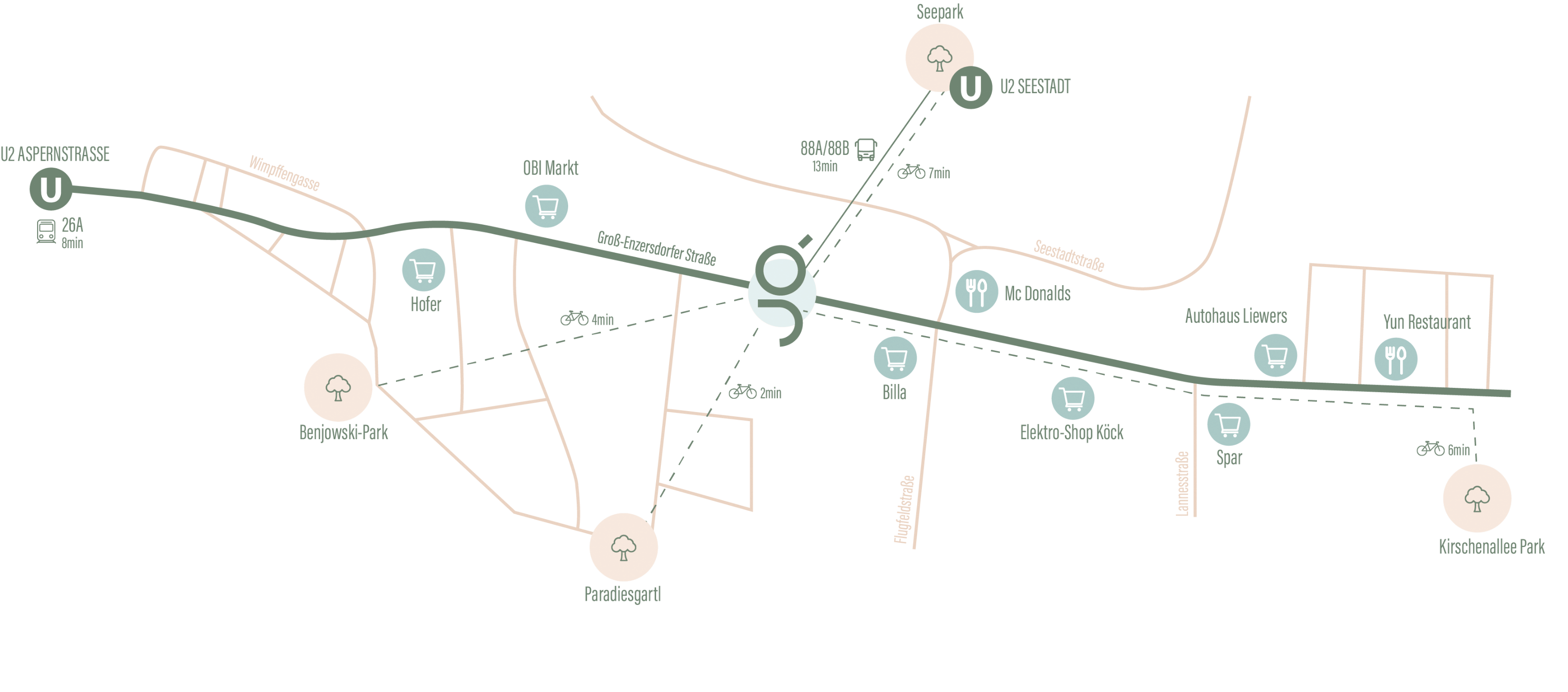 Lageplan für Invester Projekt in der Groß Enzersdorfer Straße 60, Wien